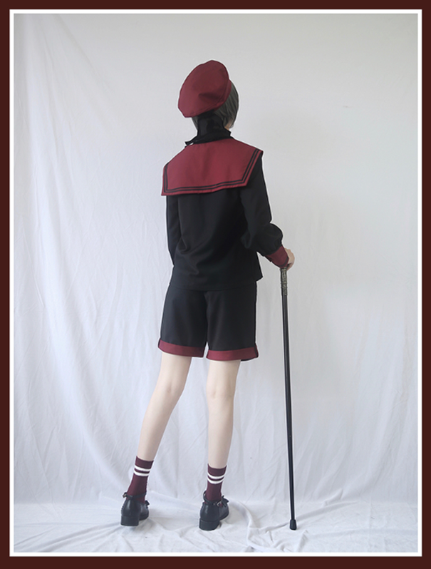 CastleToo~Voyage Atlantis Sailor Lolita Prince Shorts/OP Set L hat only (red color) 