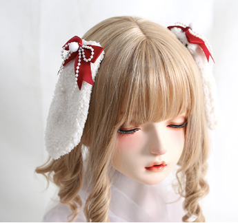 Xiaogui~New Year Qi Lolita Headdress Top Hat No.1 large rabbit ear clips  