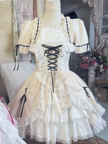 Lace Garden~Miss Rella~Vintage Retro Lolita OP Dress   