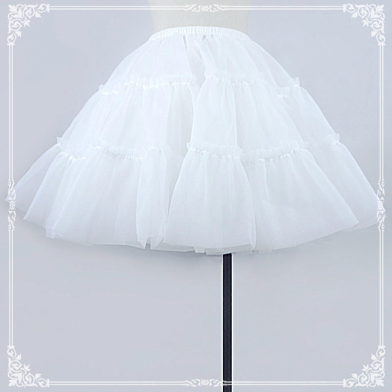 Eieyomi-43cm A-line Petticoat Daily Wear Crinoline One Size white