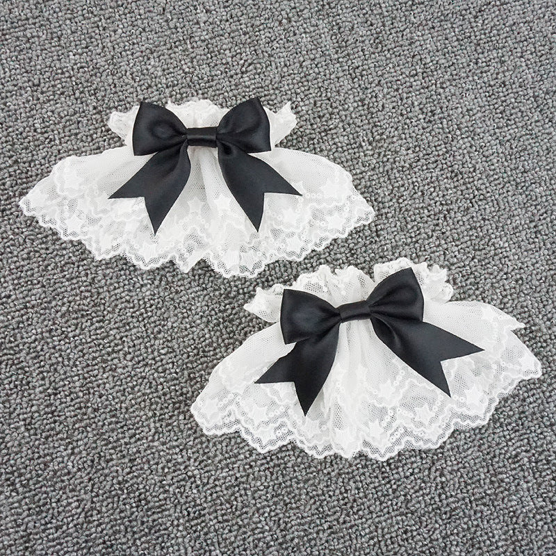 Eieyomi - Sweet Japanese Style Lolita Cuffs One Size White