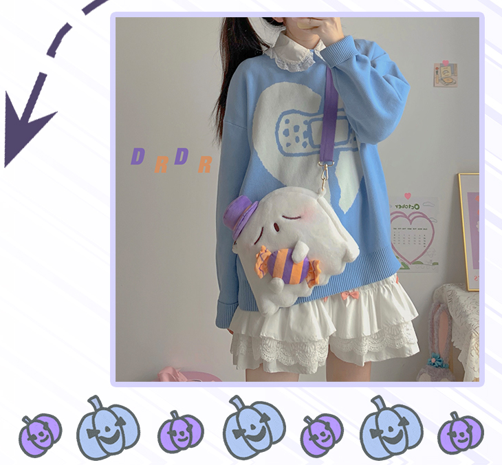 DRDR - Kawaii Lolita Ghost White Plush Bag