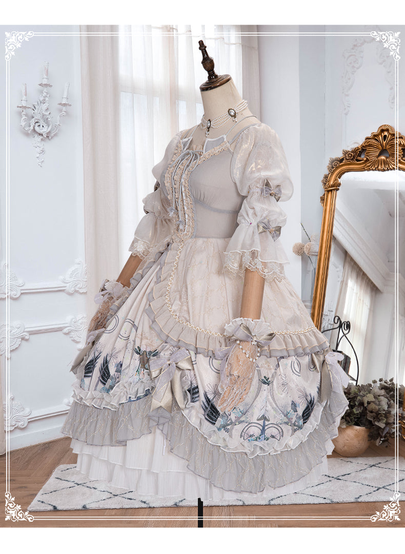YingLuoFu~Rose Girl~Lolita Tea Party Wedding OP Dress   