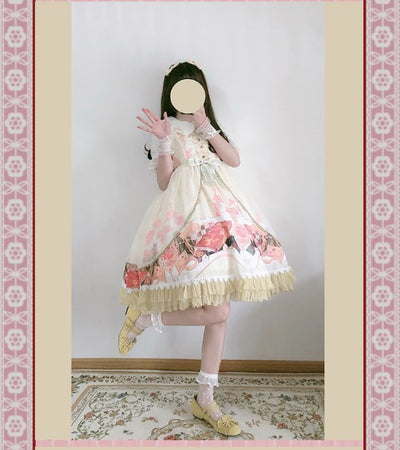 Strawberry Witch~Clock Encounter~Summer Lolita JSK Dress   