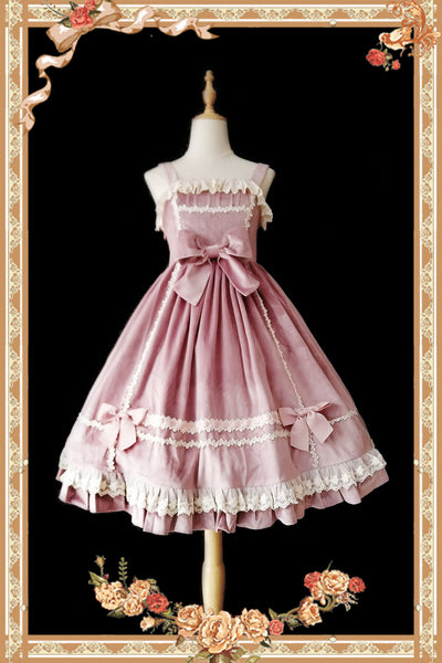 Infanta~Honey Sugar~Pure Velvet Lolita JSK Dress S pink 