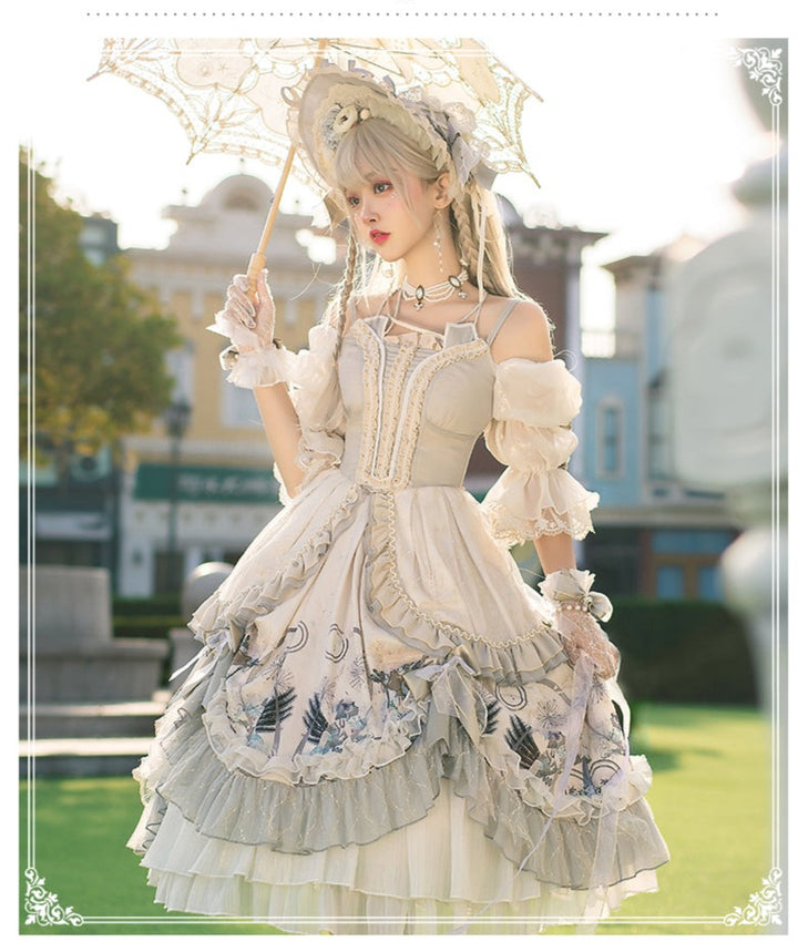 YingLuoFu~Rose Girl~Lolita Tea Party Wedding OP Dress   