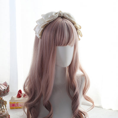 Xiaogui~Japanese Lace KC Multi Color Sweet Lolita Headdress free size cream white 