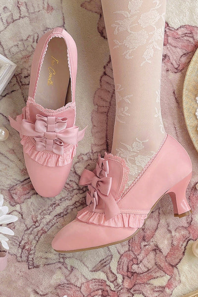 Iris Corolla~Queen Mary~Bows High Heels Lolita Shoes   