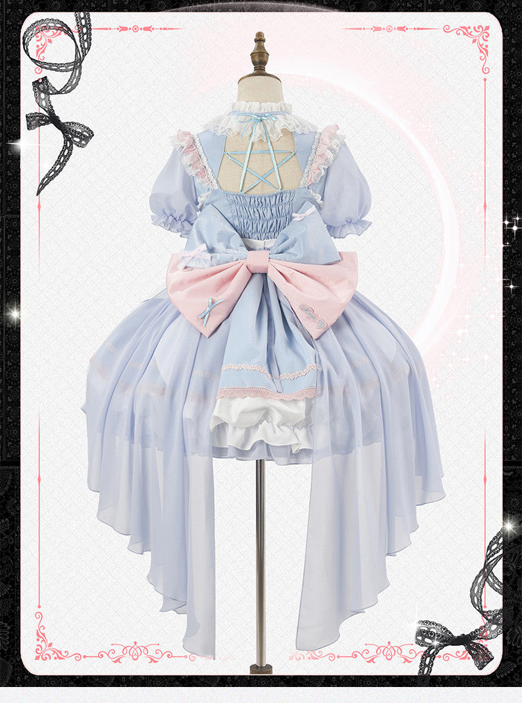 (Buy for me) Forest Fluorescent Carps~Magic Girl Gorgeous Lolita OP S blue magic girl fullset 