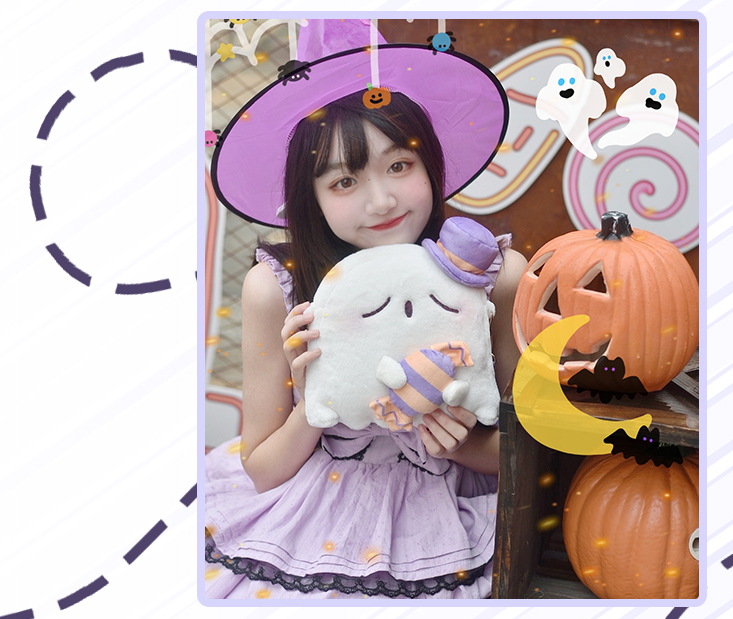 DRDR - Kawaii Lolita Ghost White Plush Bag