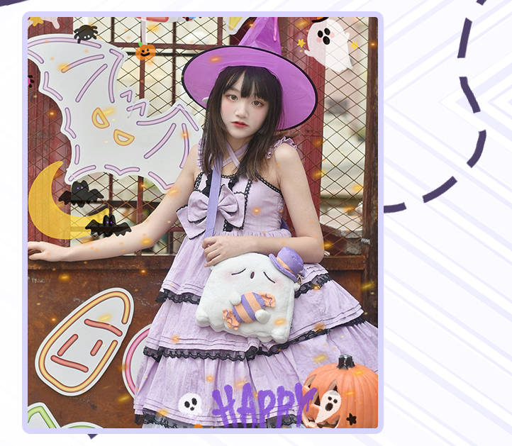 DRDR - Kawaii Lolita Ghost White Plush Bag