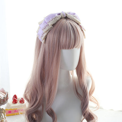 Xiaogui~Japanese Lace KC Multi Color Sweet Lolita Headdress free size light purple 
