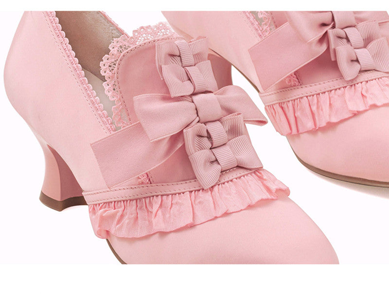 Iris Corolla~Queen Mary~Bows High Heels Lolita Shoes   