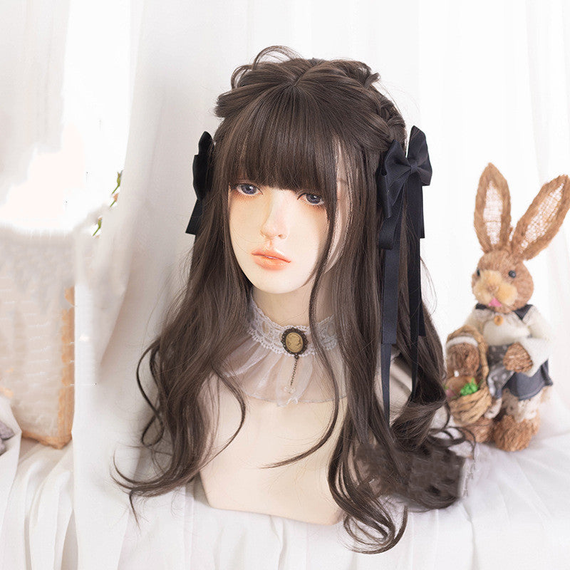 Hengji~Natural Color Long Curly Lolita Wig   