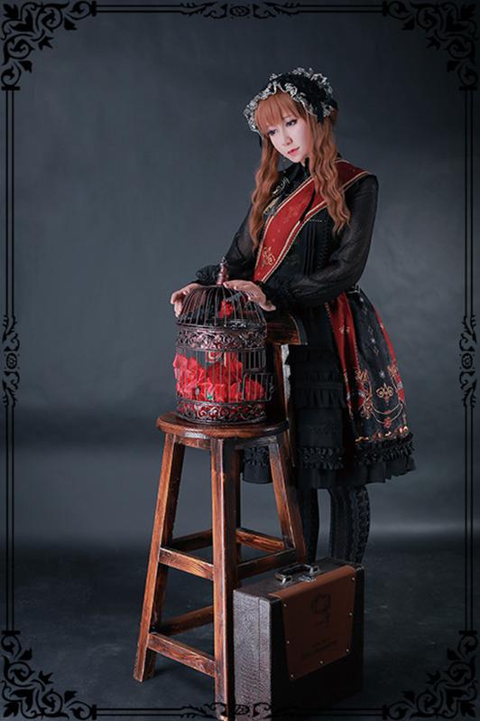 Fanzy Fantasy~Aerith Dark Gothic Lolita Jumper Skirt   