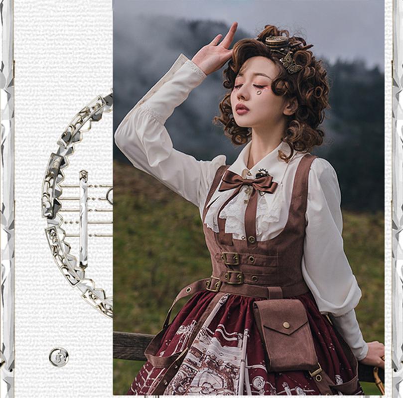 NyaNya~Score Player~Pointed Collar Ouji Lolita Shirt   