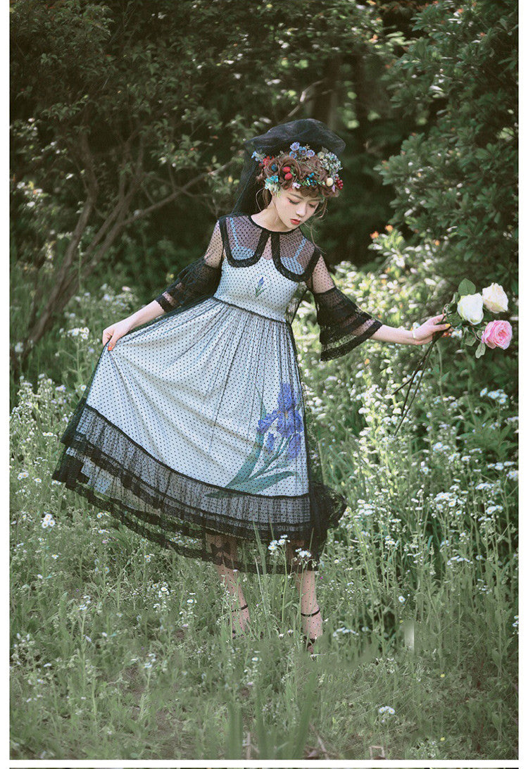 Beleganty~Fleur-de-lis~ Lolita Polka Dot Dress   