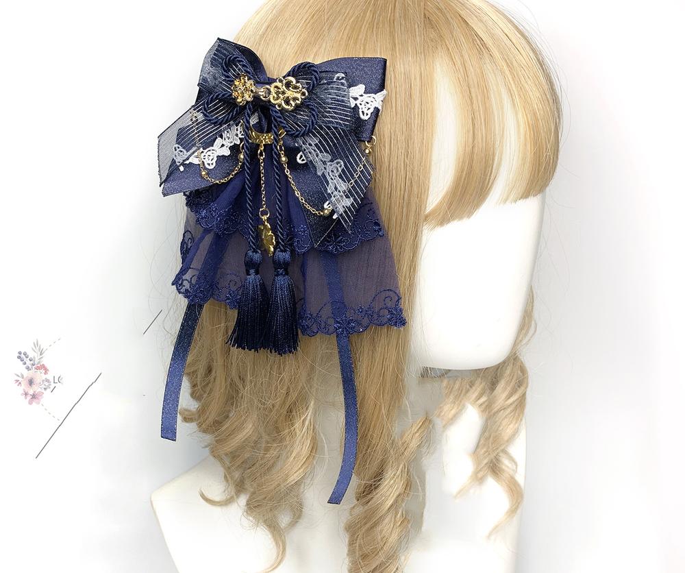 (Buy for me)QianYe~Qi Lolita Tassel Hairclip Headdress   