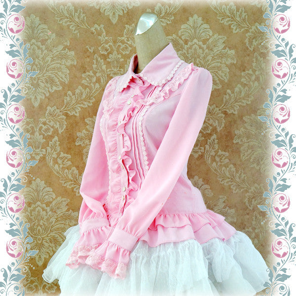 Strawberry Witch~Elegant Corset Lacing Lolita Blouse