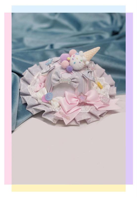 (Buyforme)Moonlight Tavern~Dessert Unicorn Sweet Lolita Accessories purple blue handmade hat free size 