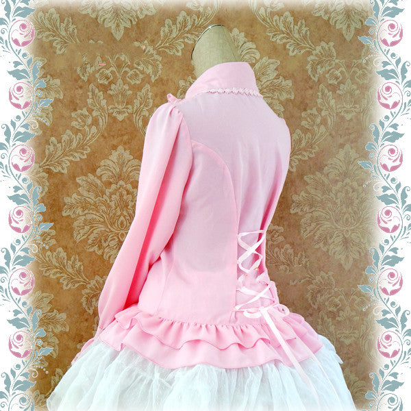 Strawberry Witch~Elegant Corset Lacing Lolita Blouse   