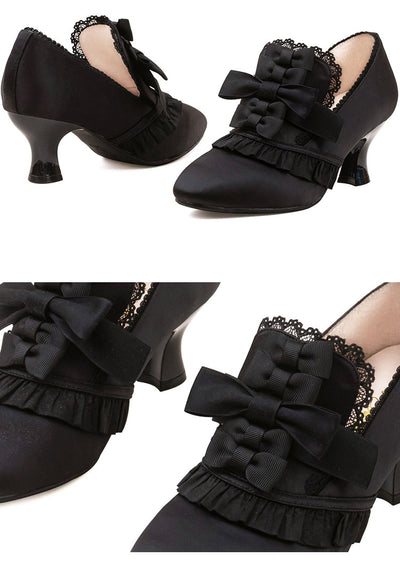 Iris Corolla~Queen Mary~Bows High Heels Lolita Shoes   