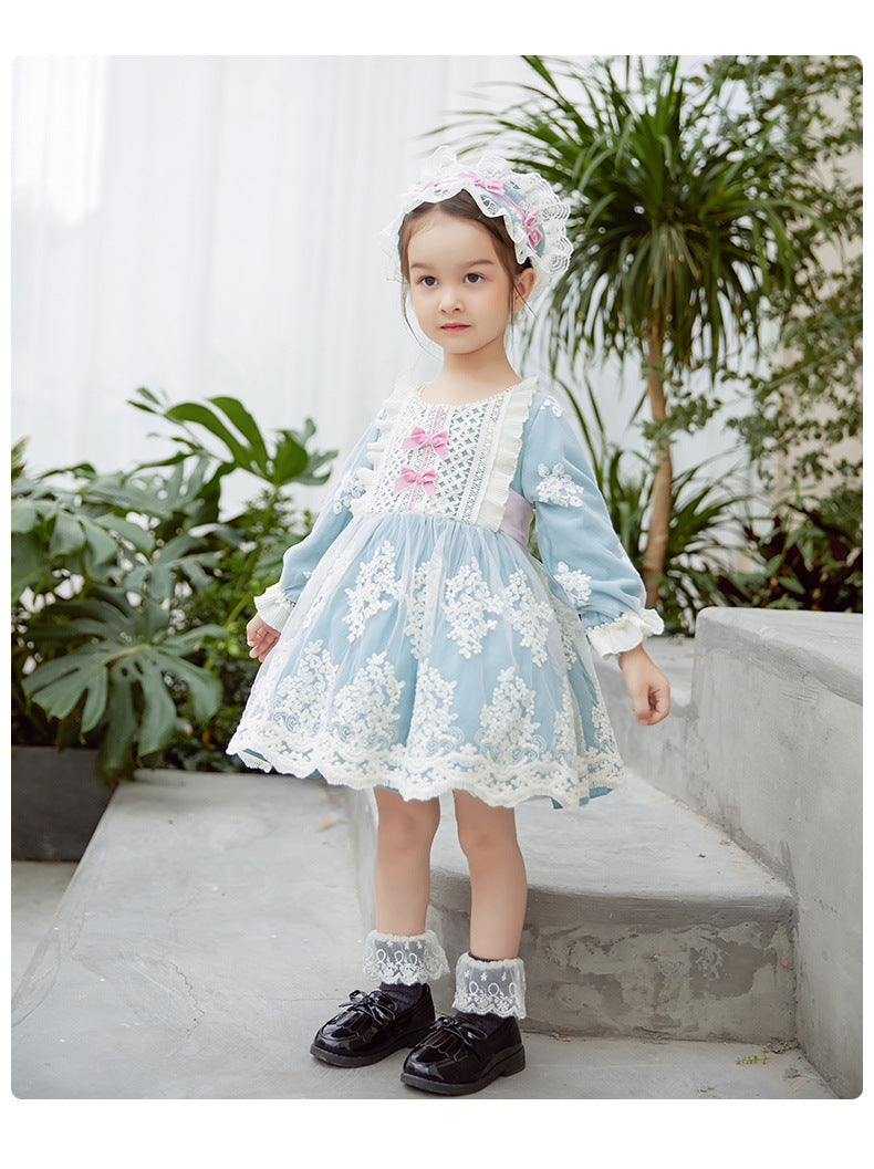 Kid Lolita Lace Embroidery Dress   