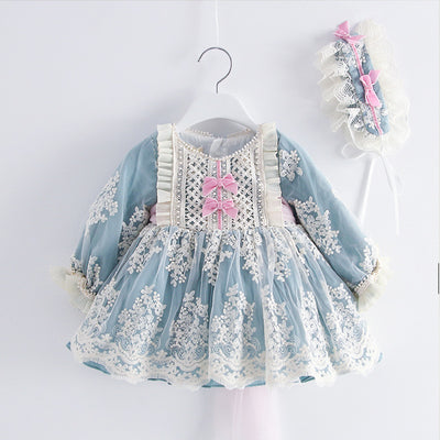 Kid Lolita Lace Embroidery Dress light blue 73 