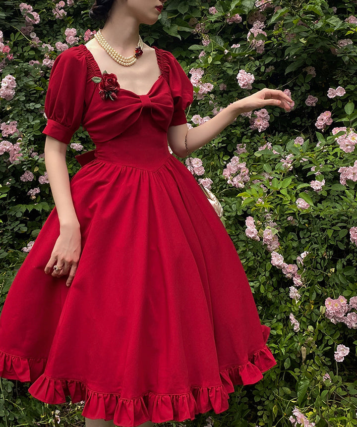 Beleganty~Miss Rebecca~Pure Color Elegant Lolita OP Dress   