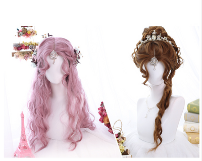 Dalao Home~Lolita Central Parting 70cm Curly Wig   