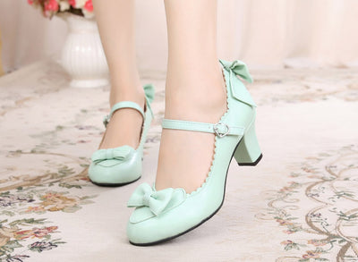 Sosic~Kawaii Lolita Round Toe Shoes 33 light green 