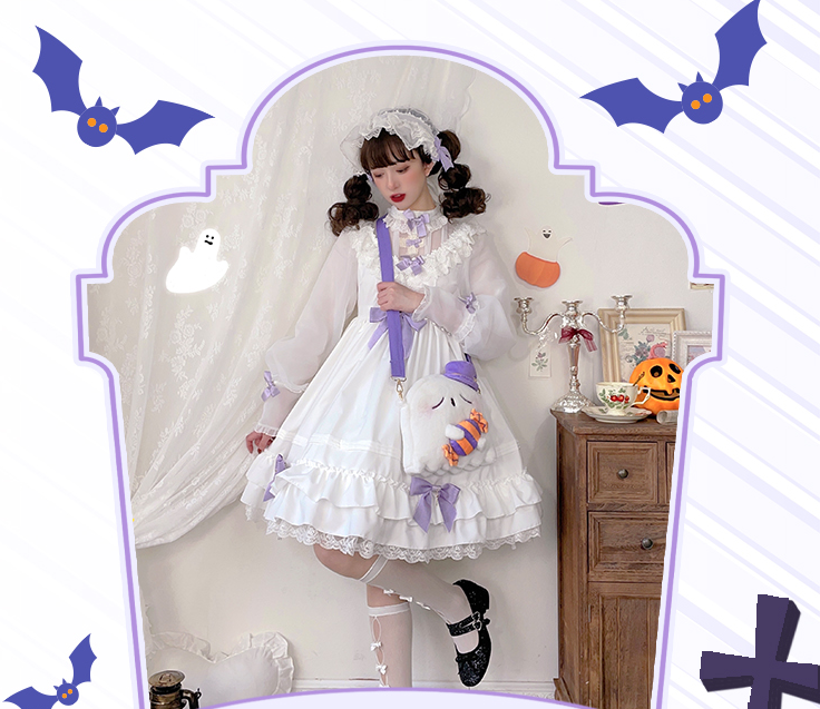 DRDR - Kawaii Lolita Ghost White Plush Bag