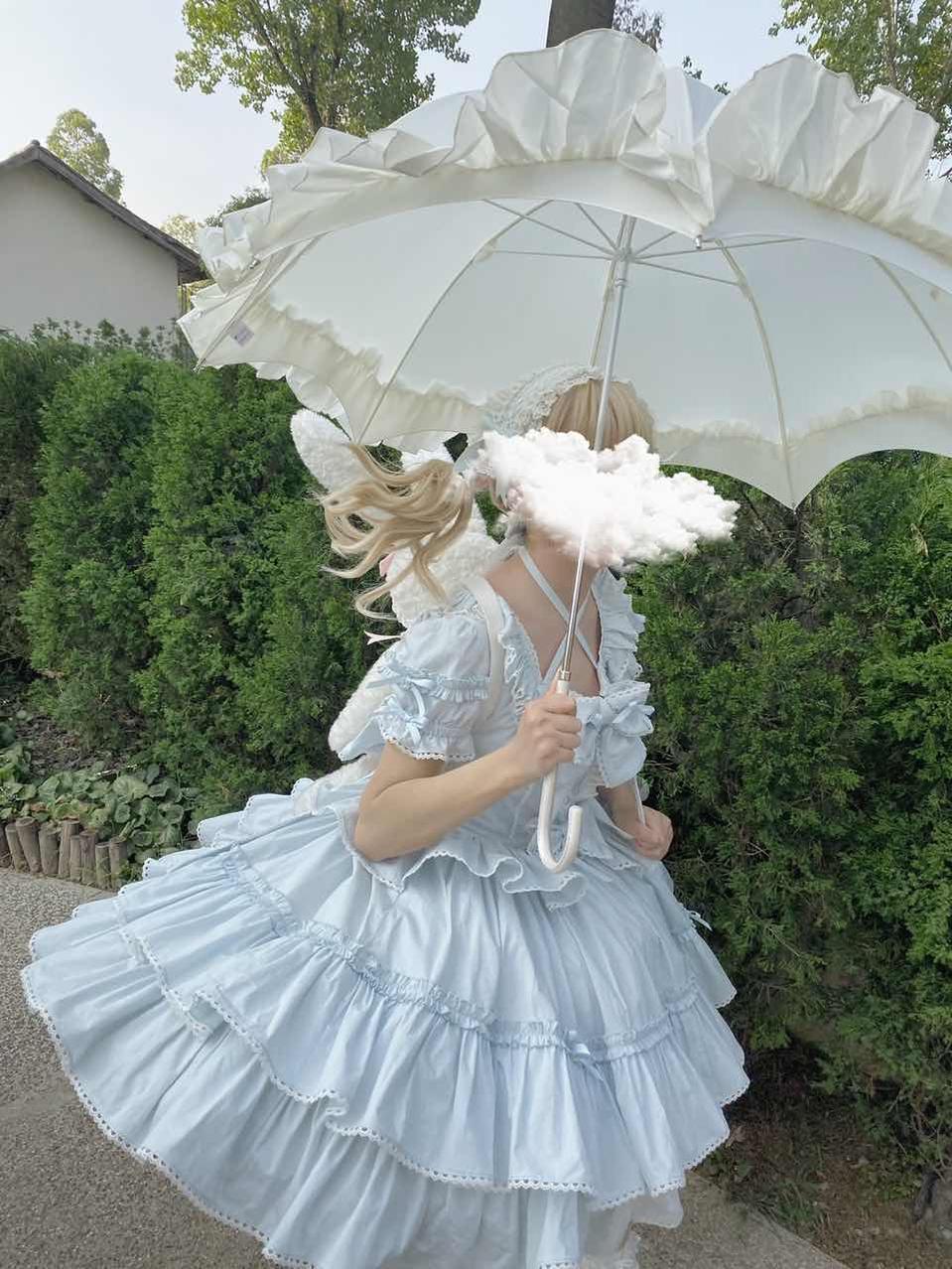 (Buy for me) Little Bear~Cotton Lolita Halter OP Dress   