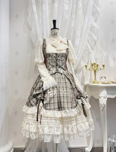 (Buy for me)Flower and Pearl Box~Elegant Lolita Vest, Blouse and SK Set   