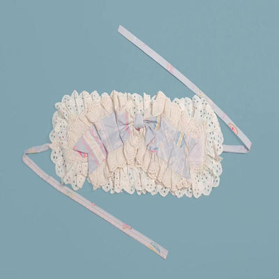 (Buyforme)Moonlight Tavern~Dessert Unicorn Sweet Lolita Accessories blue/cloth unicorn print large hairband free size 