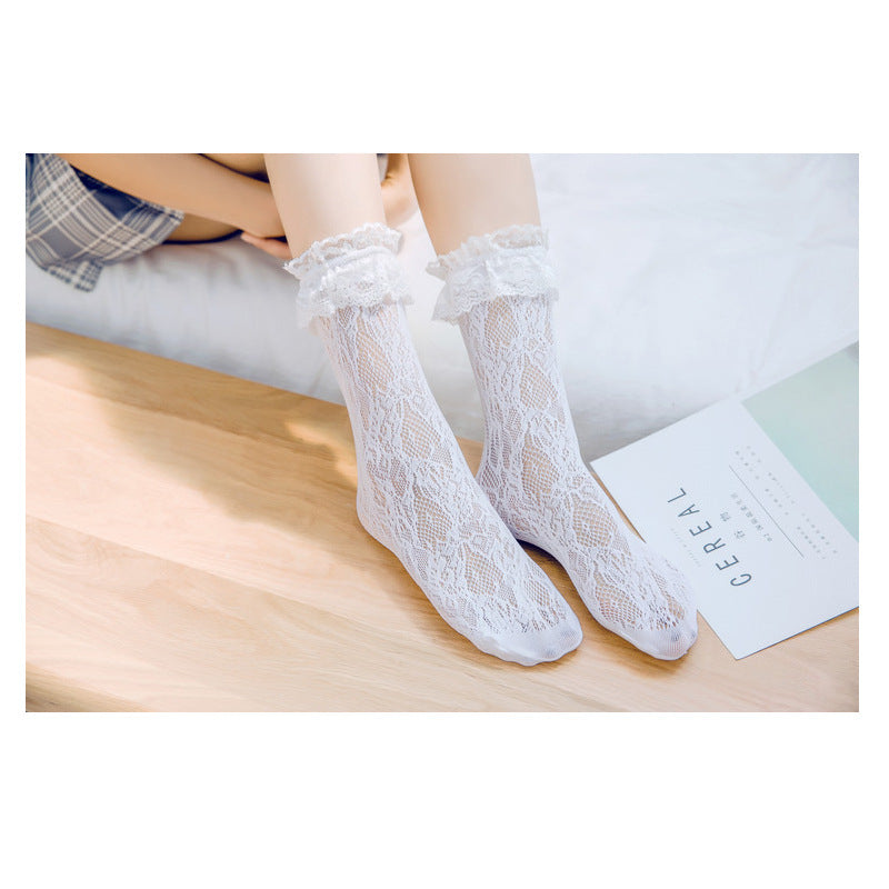 Summer Thin See-throug Lace Lolita Socks   