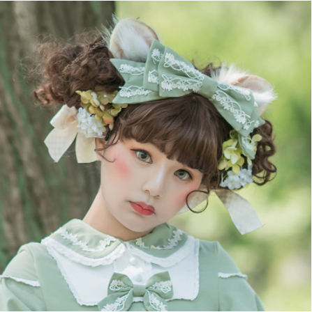 Eieyomi-Sweet Japanese Style Lolita KC Multicolors free size dandelion-green 