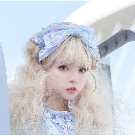 Eieyomi-Sweet Japanese Style Lolita KC Multicolors free size dream deep sea Theater-sky blue 