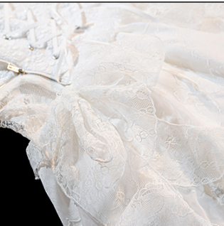 With PUJI~White Lover~Elegant Shiro Lolita Jumper Dress   