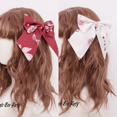 Magic Tea Party~Chocolate Rabbit Lolita Headdress red and white side clip  