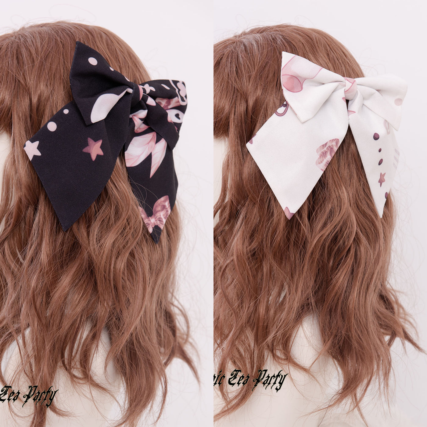 Magic Tea Party~Chocolate Rabbit Lolita Headdress balck and white side clip  