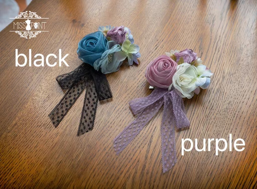 Miss Point - Midsummer Garden - Delicate Lolita Accessories purple brooch
