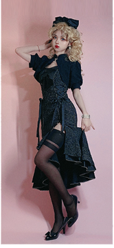 ZeeYe~Fishtail Skirt Lolita JSK Dress XS short black