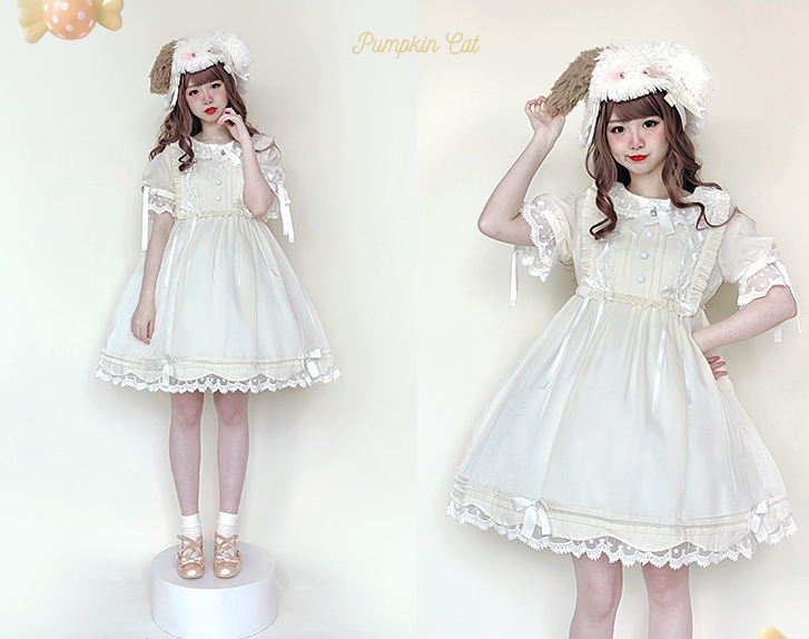 Pumpkin Cat~Kawaii Lolita OP Dress   