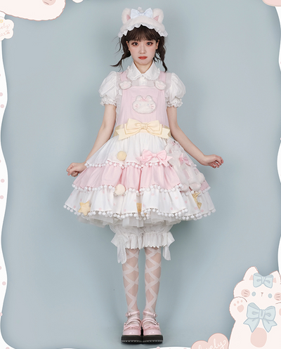 Alice Girl~Candy Cat~Sweet Lolita Dress Lovely Salopette   