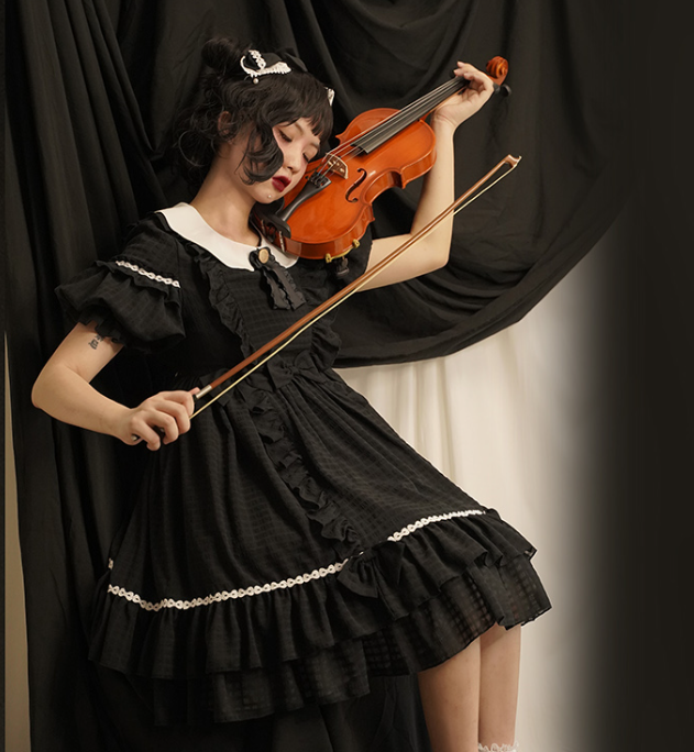 Pumpkin Cat~Sweet Party~ Lolita OP Dress   