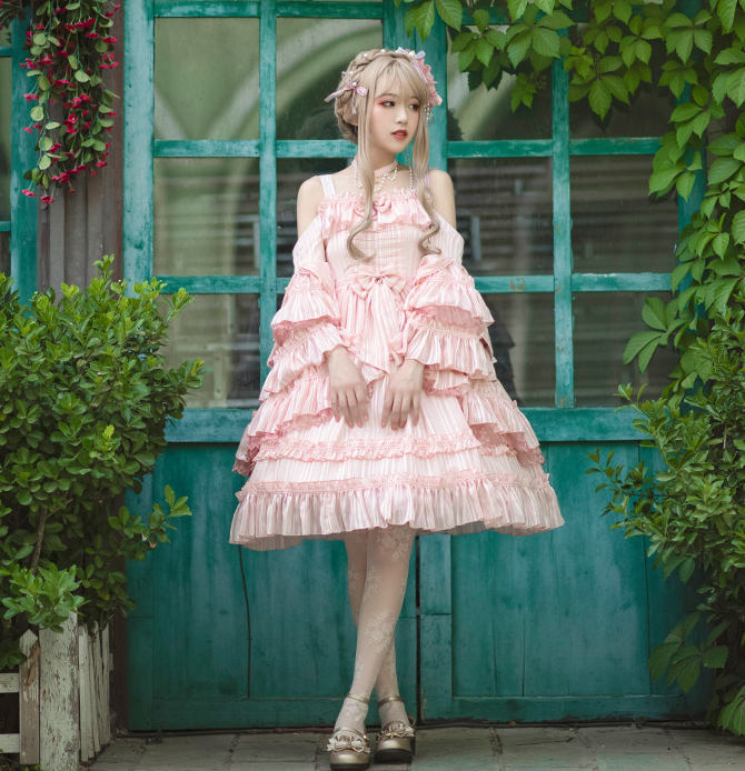 Youruipai~Belfast~Classic Lolita JSK Dress S Full set pink 