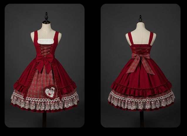 Youruipai~Little Red Riding Hood Sweet Lolita Dress A red 