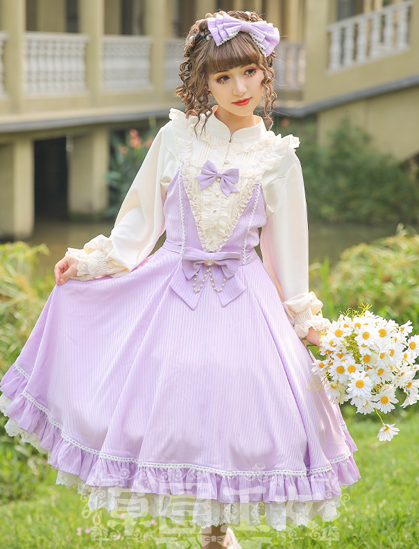 Strawberry Witch~Midsummer Star~Hot Silver Lolita OP Dress   