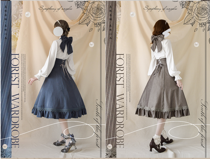 (BuyForMe) Forest Wardrobe~South of the Forest~Vintage Lolita Halter JSK Dress French Style Blouse